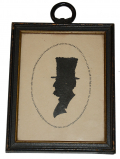SMALL FRAMED HANDRAWN LINCOLN SILHOUETTE 