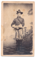 VERY NICE FULL STANDING VIEW OF AN UNIDENTIFIED UNION CAVALRYMAN