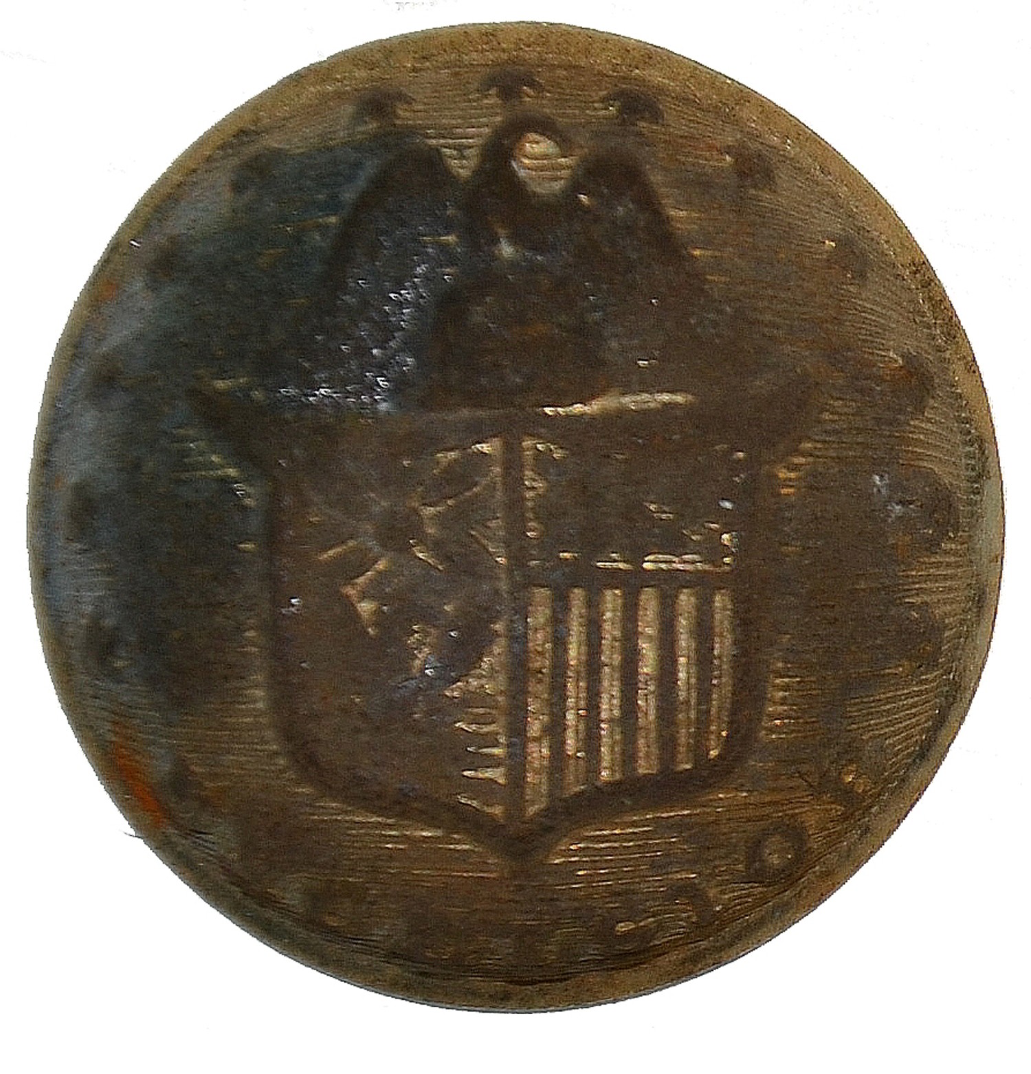 FACE ONLY NEW YORK STATE EXCELSIOR BUTTON GETTYSBURG — Horse Soldier