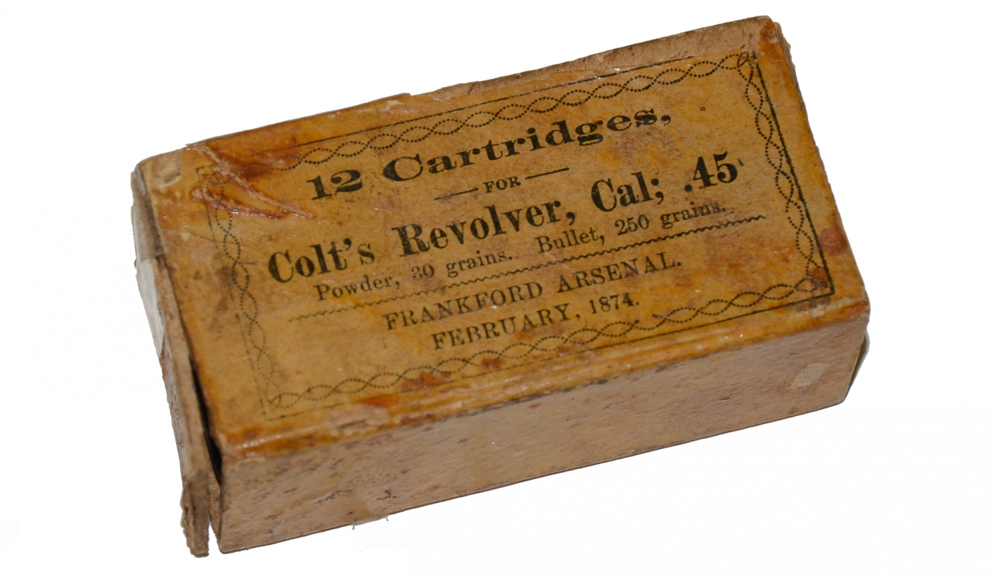 ARSENAL MARKED OPENED PACK OF 1874 COLT .45 CARTRIDGES — Horse Soldier