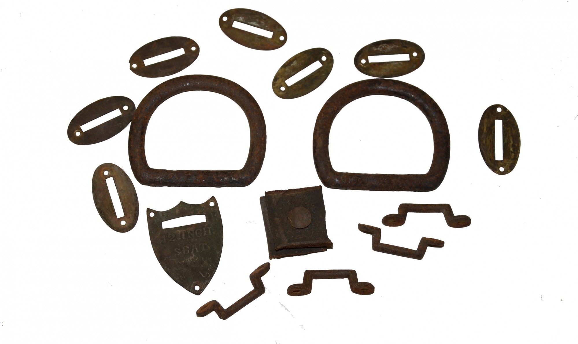 RELIC CONDITION BOX OF PARTS FOR McCLELLAN SADDLE — Horse Soldier