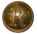 CONFEDERATE STIPPLED “R” RIFLEMAN’S COAT BUTTON