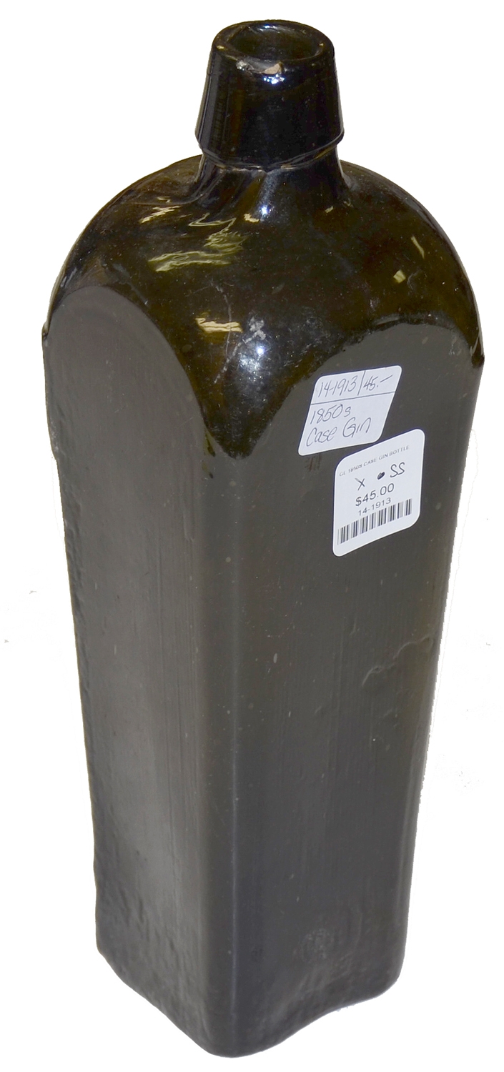 CIRCA 1850 CASE GIN BOTTLE — Horse Soldier