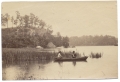 CDV UNMOUNTED IMAGE OF POINT OF ROCKS,VA WITH TWO MEN IN BOAT 