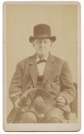 CDV OF MAN WITH A SMALL DOG