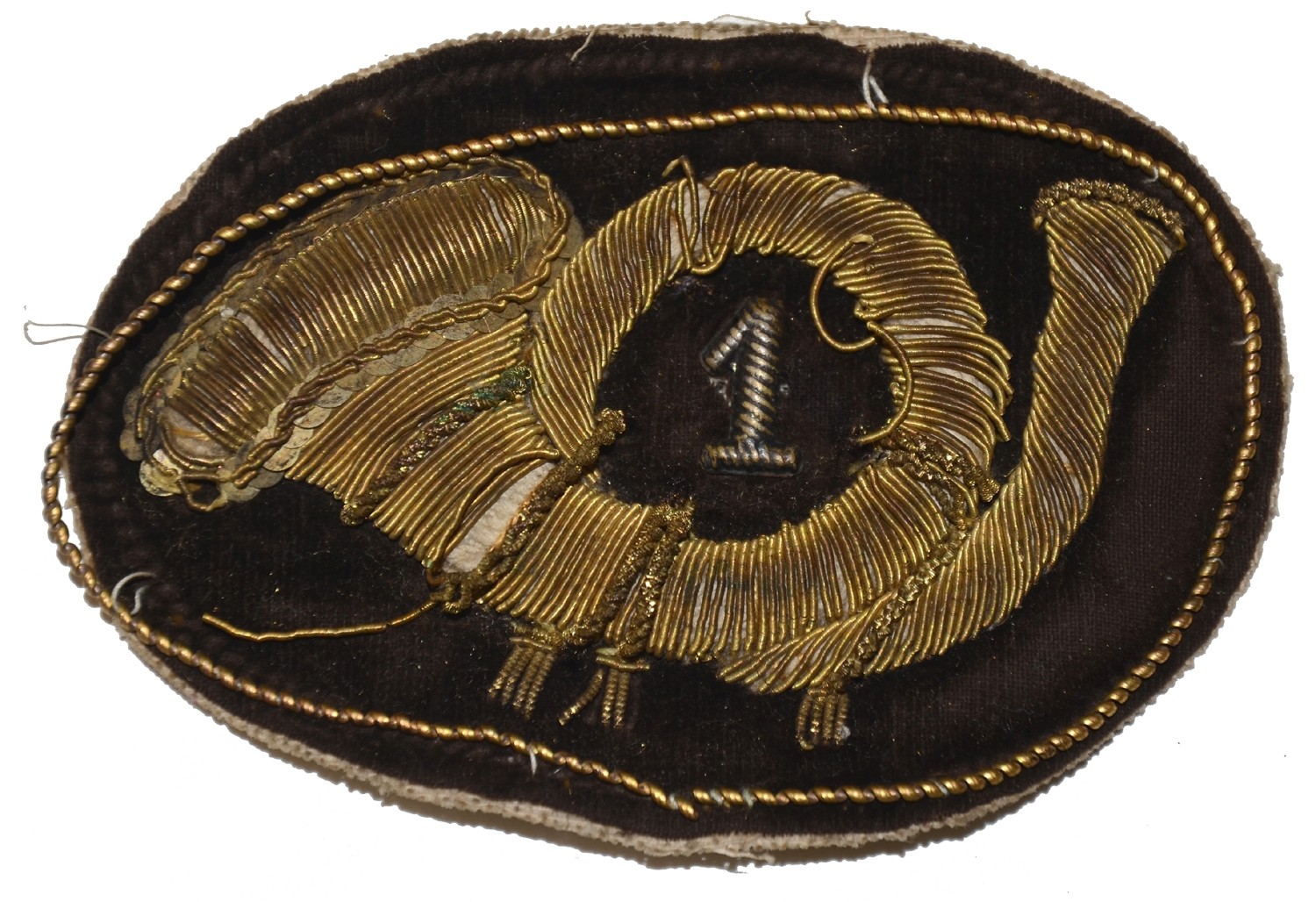 EMBROIDERED OFFICER’S INSIGNIA, 1ST INFANTRY — Horse Soldier