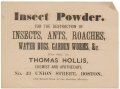 APOTHECARY ADVERTISING BROADSIDE - “INSECT POWDER” 
