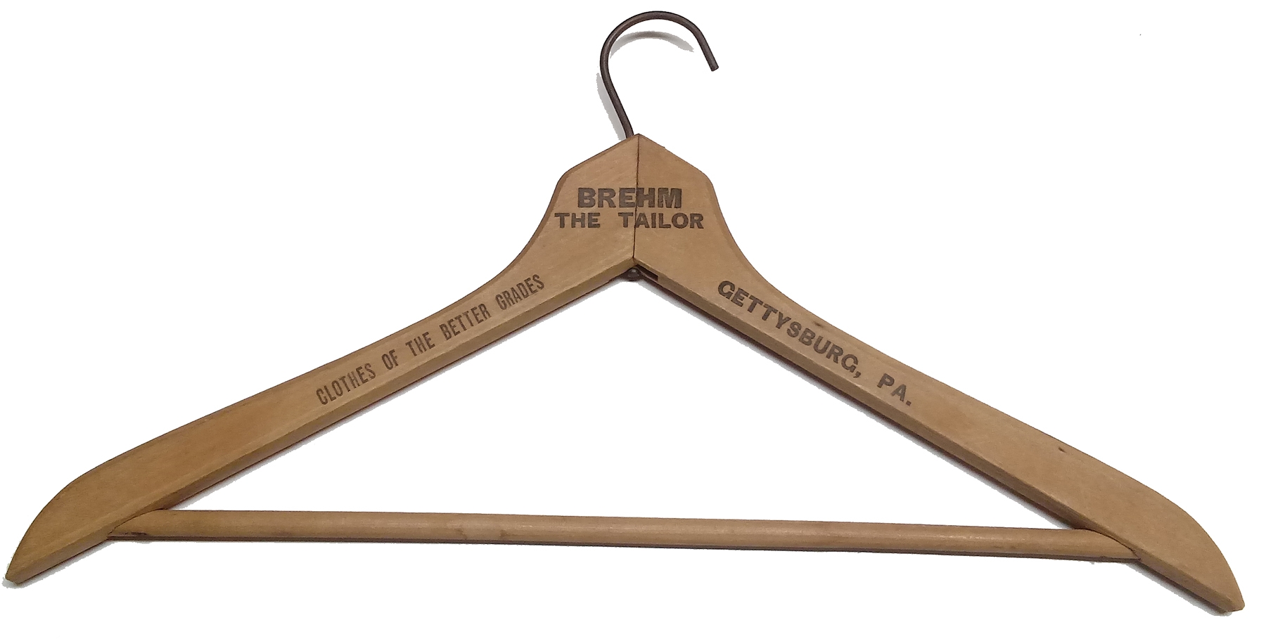 VINTAGE GETTYSBURG CLOTHES HANGAR BREHM THE TAILOR — Horse Soldier