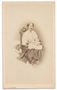 CDV OF GERMAN MOTHER AND CHILD WITH AFRICAN GIRL