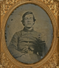 SAMUEL J.D. McCARGO, CO. B 14th VIRGINIA CAVALRY, WITH PISTOL AND SABER - DIED OF WOUNDS AT GETTYSBURG JULY 3 ON THE EAST CAVALRY FIELD! 