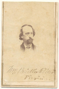 INK SIGNED BUST VIEW OF WILLIAM B. RITTER OF THE HENRICO LIGHT ARTILLERY – LONG PERIOD INK INSCRIPTION ON THE REVERSE