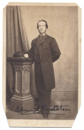 INK INSCRIBED VIEW OF A FUTURE MEMBER OF TURNER ASHBY’S CAVALRY - E. PENDLETON LONG – BALTIMORE PHOTOGRAPHER