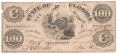 FIRST ISSUE $100 CONFEDERATE NOTE OF THE STATE OF FLORIDA