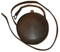 CLASSIC CONFEDERATE WOOD DRUM CANTEEN, INSCRIBED, WITH SLING