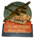 GREAT ADVERTISING CUT OUT SIGN FOR A P-38 FIGHTER PLANE MODEL KIT