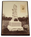 LARGE PHOTO OF THE 102ND PENNSYLVANIA MONUMENT AT GETTYSBURG, BY TIPTON – WITH CDV OF CAPT. SAMUEL L. FULLWOOD OF CO. M