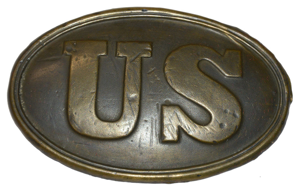 US M1839 CARTRIDGE BOX PLATE RECOVERED AT COLD HARBOR