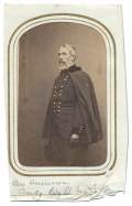 THREE-QUARTER STANDING VIEW OF MAJOR GENERAL EDWIN V. SUMNER WITH PARTIAL ALBUM PAGE – IMAGE BY BRADY