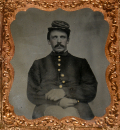 SIXTH-PLATE TIN OF A SEATED UNION SOLDIER