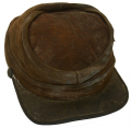 US REGULAR ARMY INFANTRY OFFICER’S MODEL 1872 KEPI ACTUALLY WORN AT A US ARMY FRONTIER FORT 