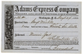 ADAMS EXPRESS COMPANY RECEIPT DATED 1863