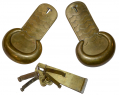 PAIR OF BRASS CIVIL WAR NCO SHOULDER SCALES WITH ATTACHMENTS