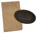 OVAL US BELT PLATE RECOVERED BY SYD KERKSIS 1961 AT HARPERS FERRY