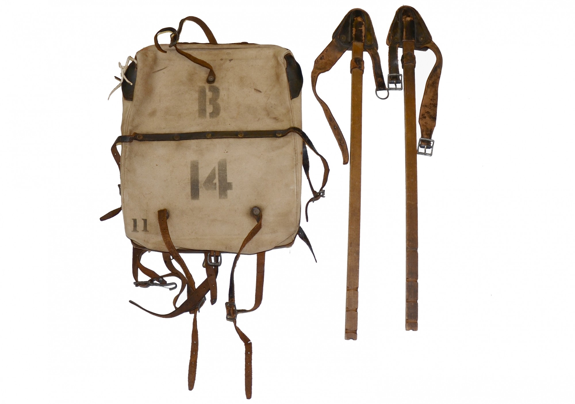 1890s U.S. ‘MERRIAM PATENTED’ CANVAS KNAPSACK — Horse Soldier