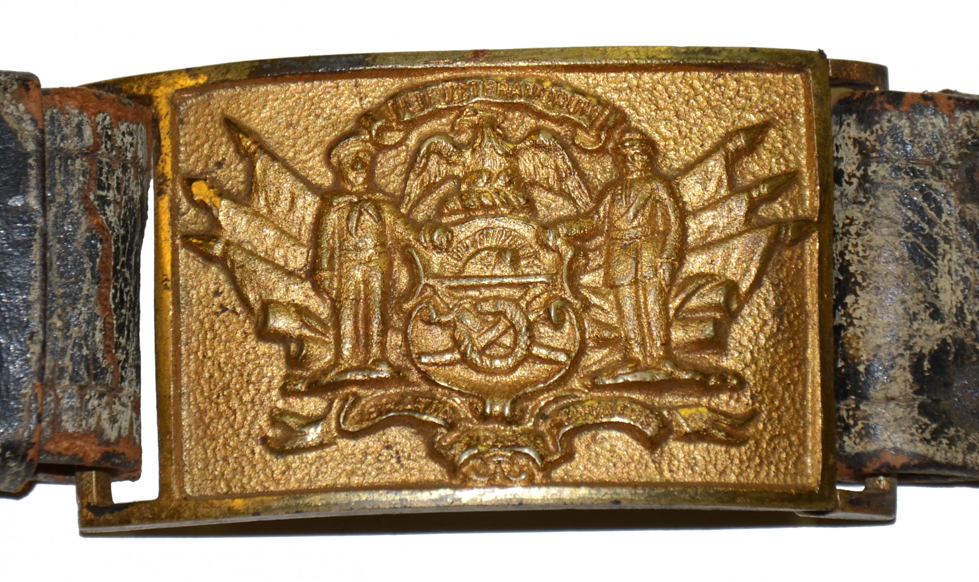 EARLY SONS OF UNION VETERANS BELT & BUCKLE — Horse Soldier