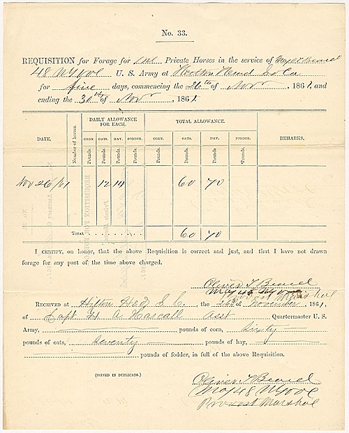 UNION DISCHARGE CERTIFICATES - MICHAEL GARLAND, 2ND NEW YORK HEAVY ARTILLERY