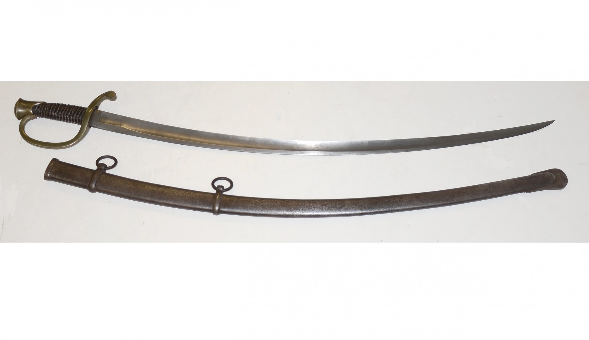 RARE, PRE-1859 C. ROBY M1840 LIGHT ARTILLERY TYPE 1 SABER WITH SCABBARD 