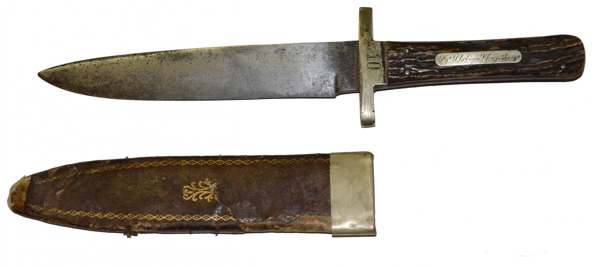 KNIFE ID’D TO “BUFFALO SOLDIER” SGT. SHELVIN SHROPSHIRE - 10TH US CAVALRY