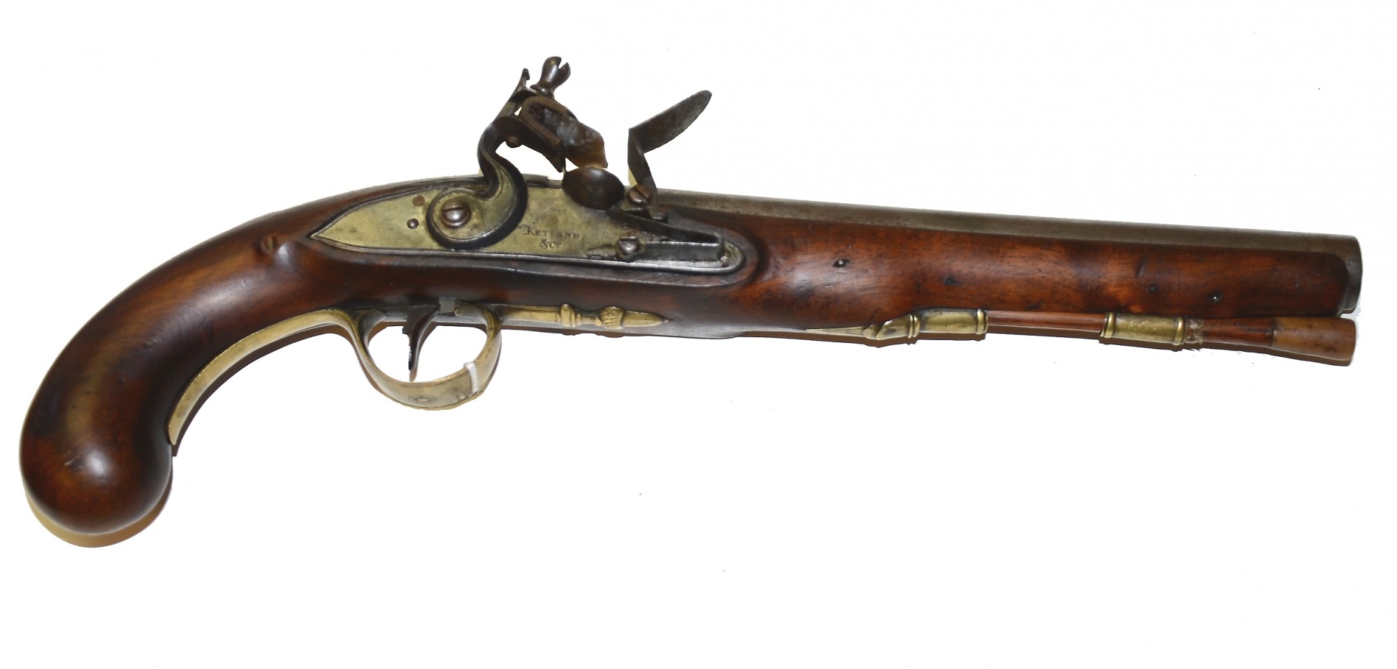 SINGLE-SHOT FLINTLOCK PISTOL MANUFACTURED BY LONDON GUNMAKER WILLIAM KETLAND
