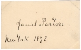 SIGNATURE - NOTED BIOGRAPHER JAMES PARTON