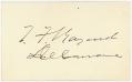 SIGNATURE - POLITICIAN THOMAS F. BAYARD, DELAWARE