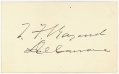 SIGNATURE - POLITICIAN THOMAS F. BAYARD, DELAWARE