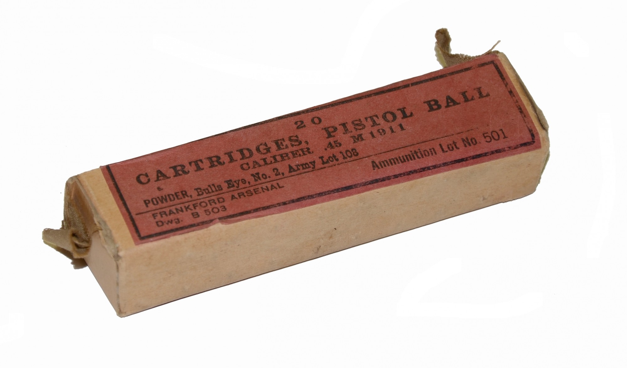 ORIGINAL PACK OF 1911 .45 PISTOL AMMUNITION