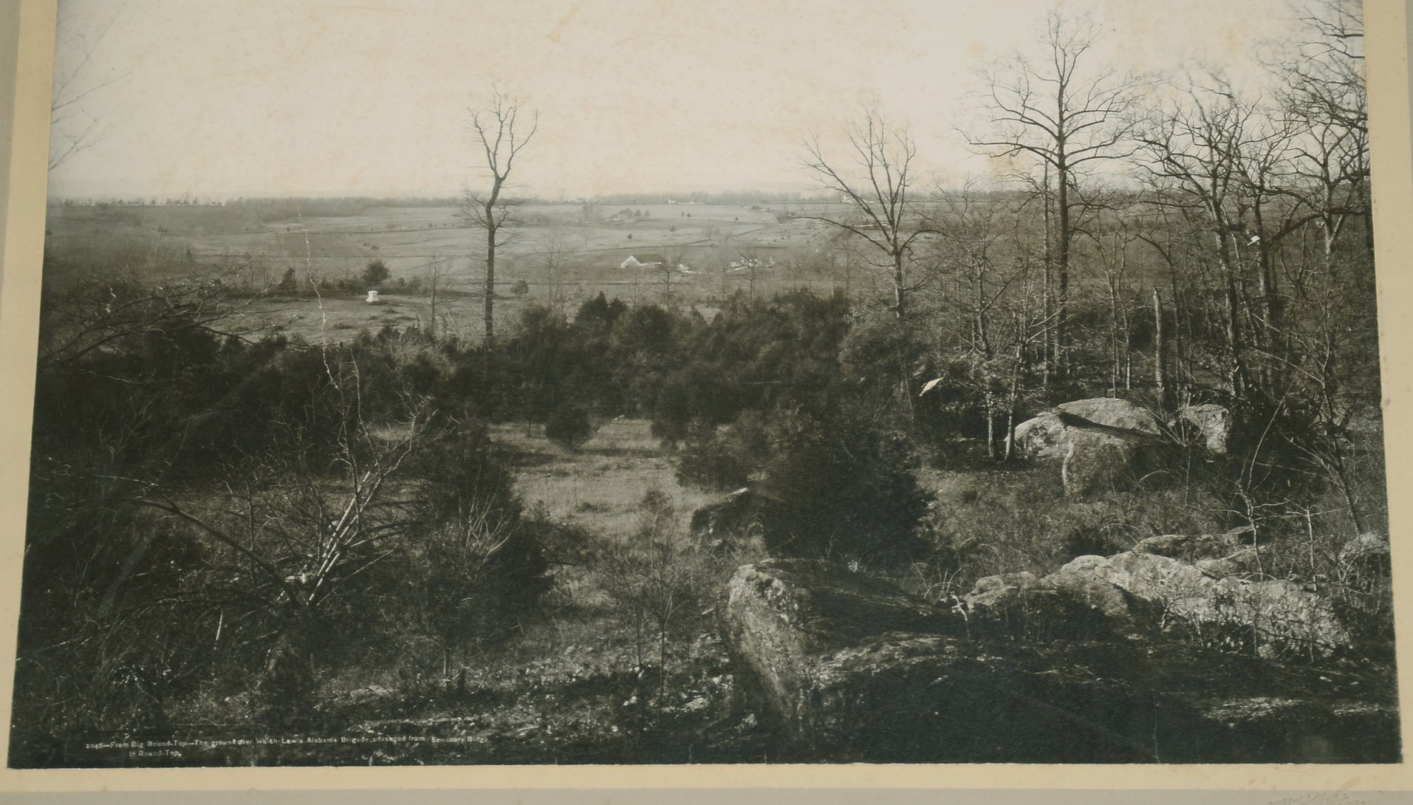LARGE TIPTON VIEW GROUND COVERED BY LAW’S BRIGADE AT GETTYSBURG ON JULY