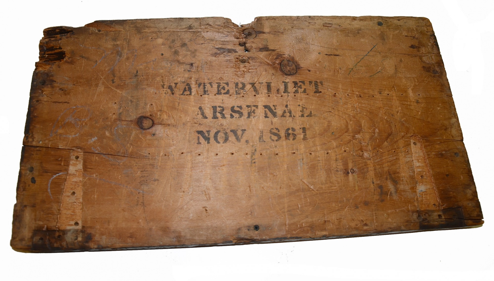 WATERVLIET ARSENAL ARTILLERY SHELL CRATE DATED NOVEMBER 1861 — Horse