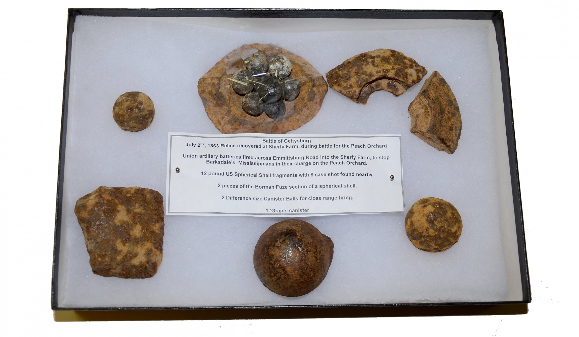 RELICS RECOVERED AT THE SHERFY FARM AT GETTYSBURG — Horse Soldier