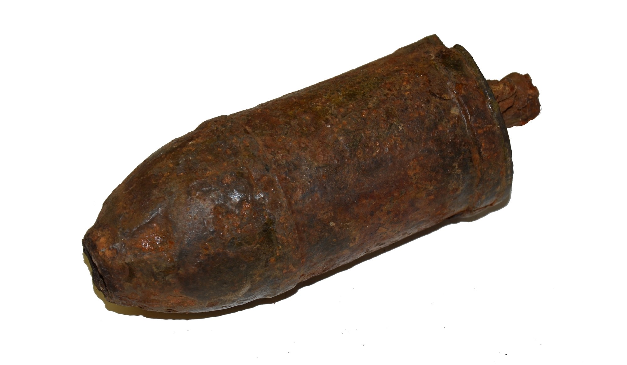 CONFEDERATE 3-INCH MULLANE/TENNESSEE SHELL WITH REMAINS OF FUSE PLUG ...