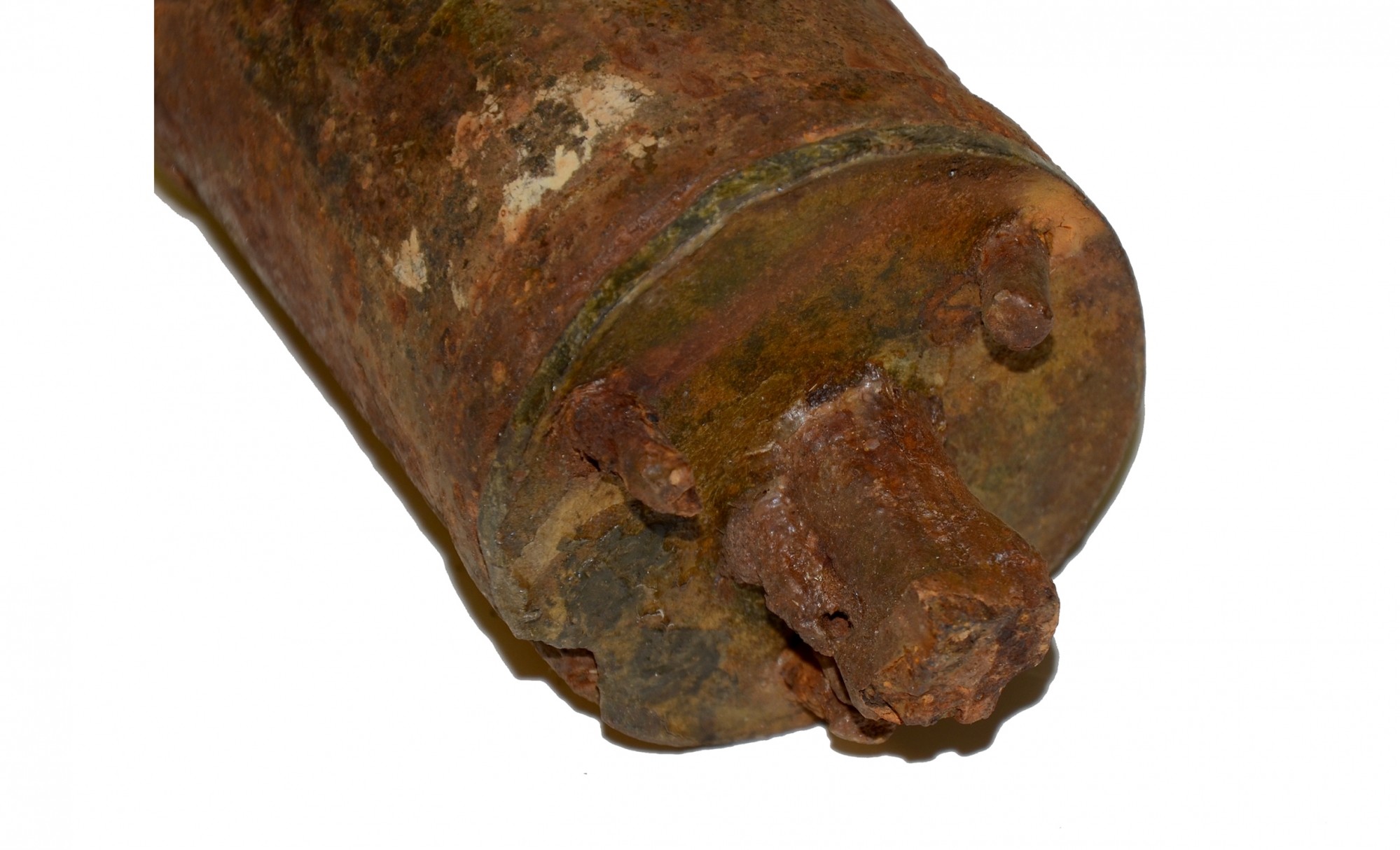 CONFEDERATE 3-INCH MULLANE/TENNESSEE SHELL WITH REMAINS OF FUSE PLUG ...