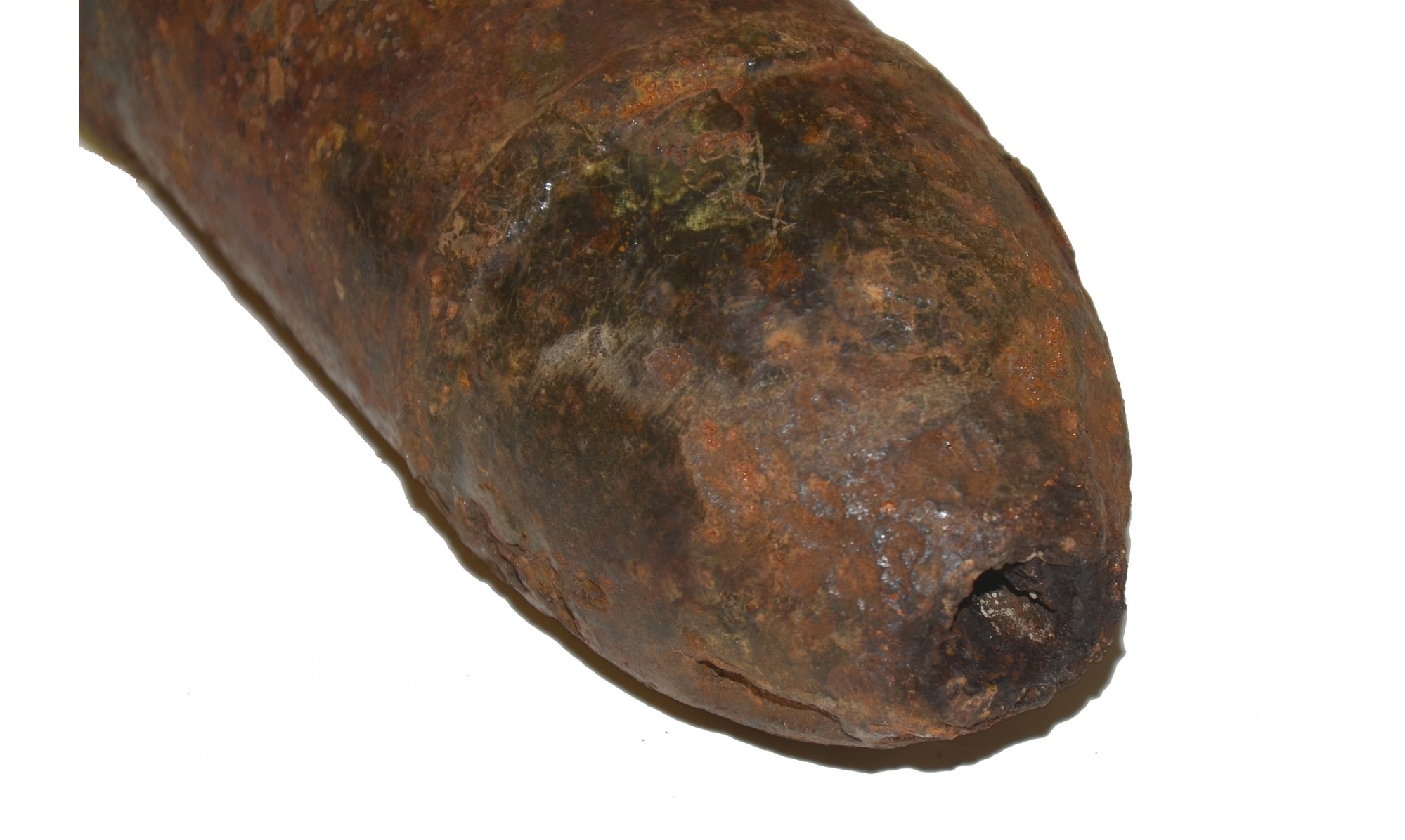 CONFEDERATE 3-INCH MULLANE/TENNESSEE SHELL WITH REMAINS OF FUSE PLUG ...