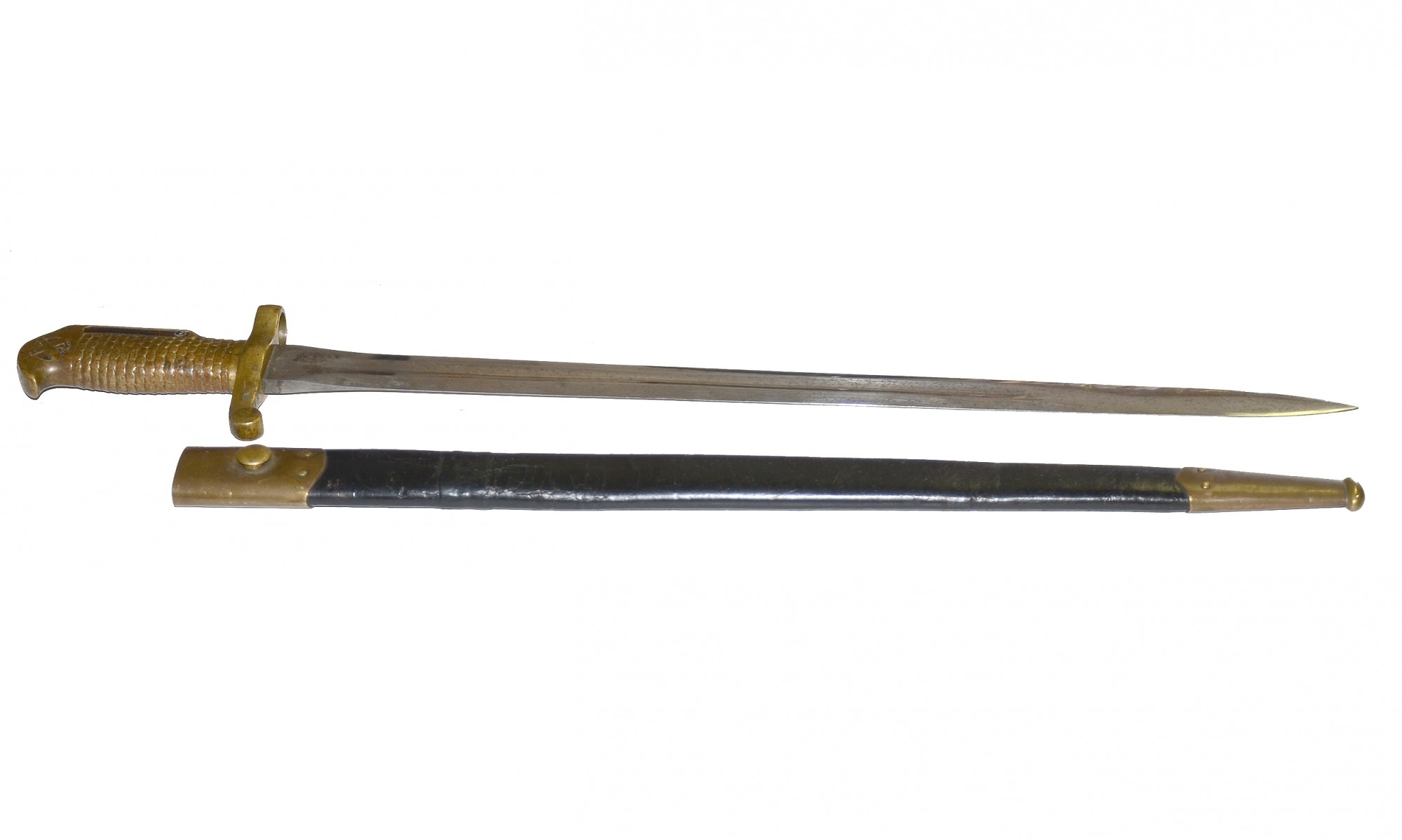 USN M1870 SPRINGFIELD ROLLING BLOCK RIFLE BAYONET, TYPE II, WITH SCABBARD