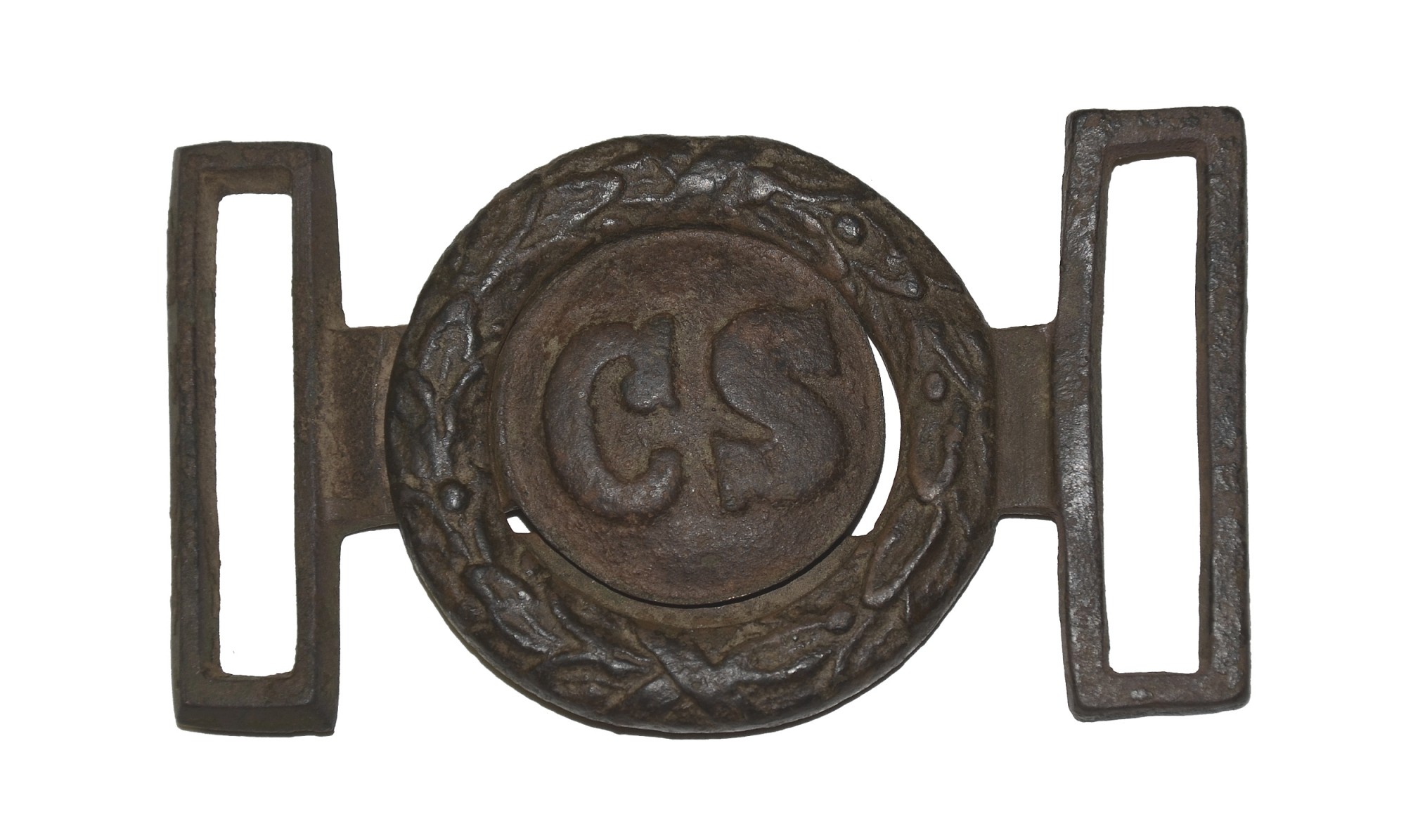“CS” TWO-PIECE VIRGINIA-STYLE STYLE BELT BUCKLE
