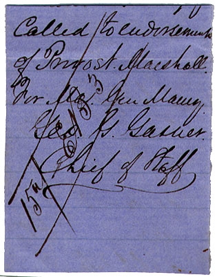 CLIPPED SIGNATURE - LT. COL. GEORGE G. GARNER