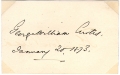 SIGNATURE - GEORGE WILLIAM CURTIS, AUTHOR & ORATOR