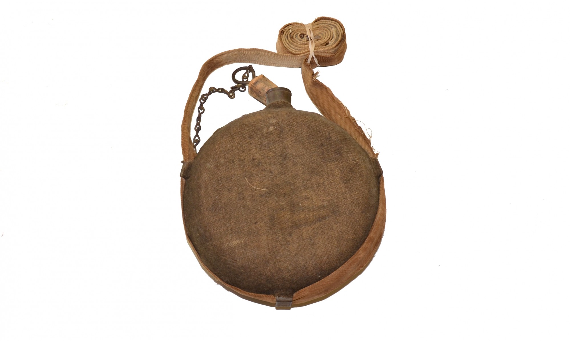 CIVIL WAR ERA TIN OBLATE SMOOTHSIDE CANTEEN 