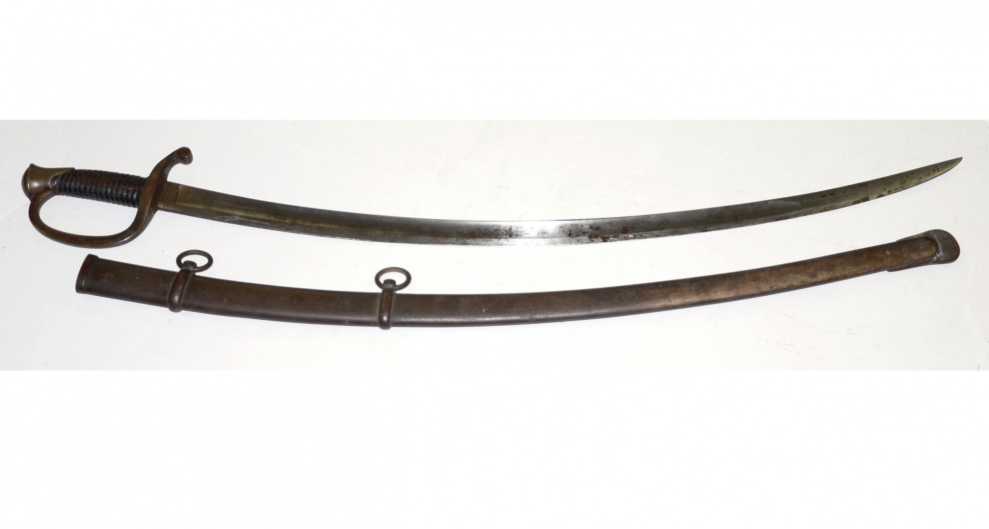 1865-DATED AMES MODEL 1840 LIGHT ARTILLERY SABER AND SCABBARD