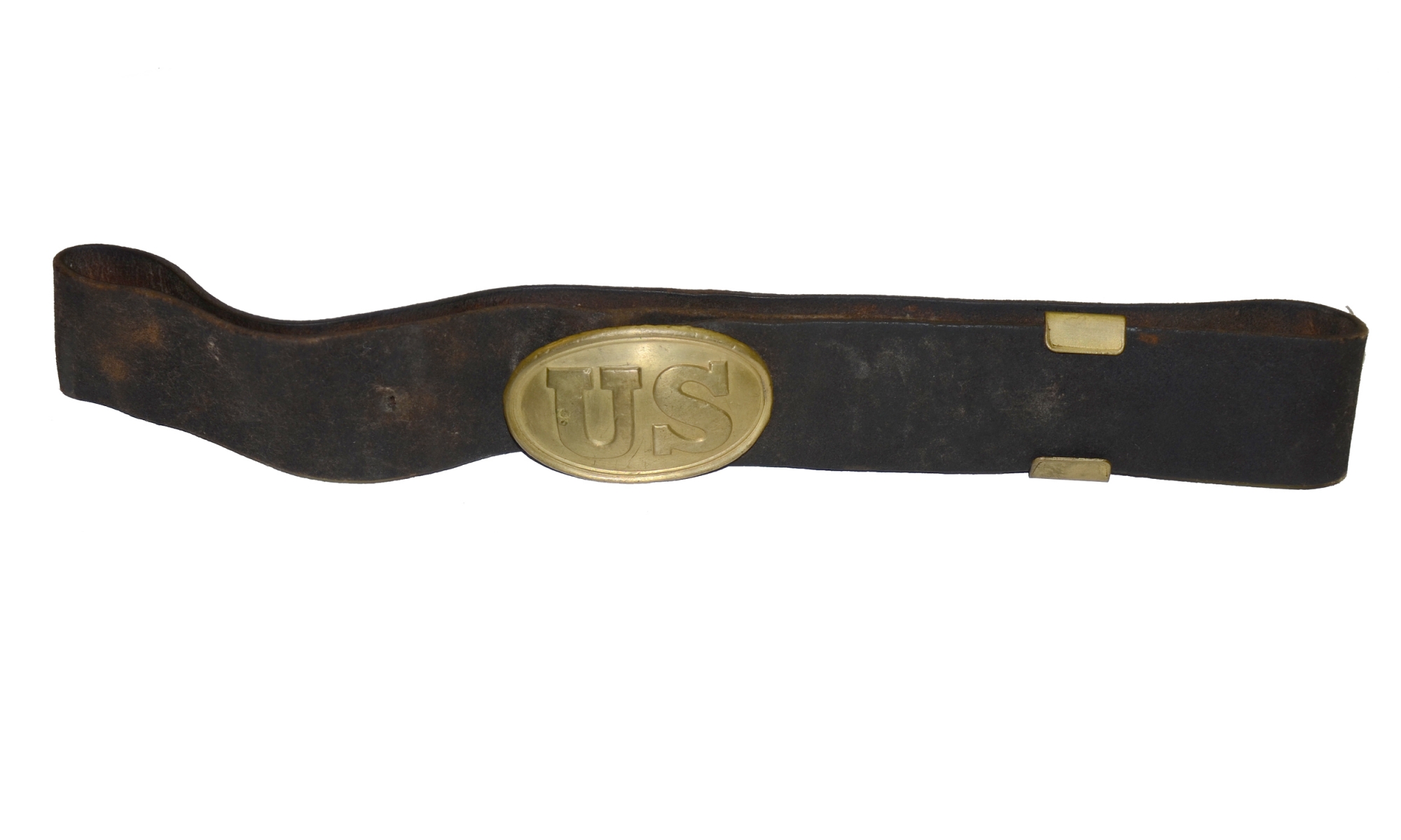 CIVIL WAR ENLISTED MAN'S WAIST BELT WITH PLATE AND KEEPER — Horse Soldier